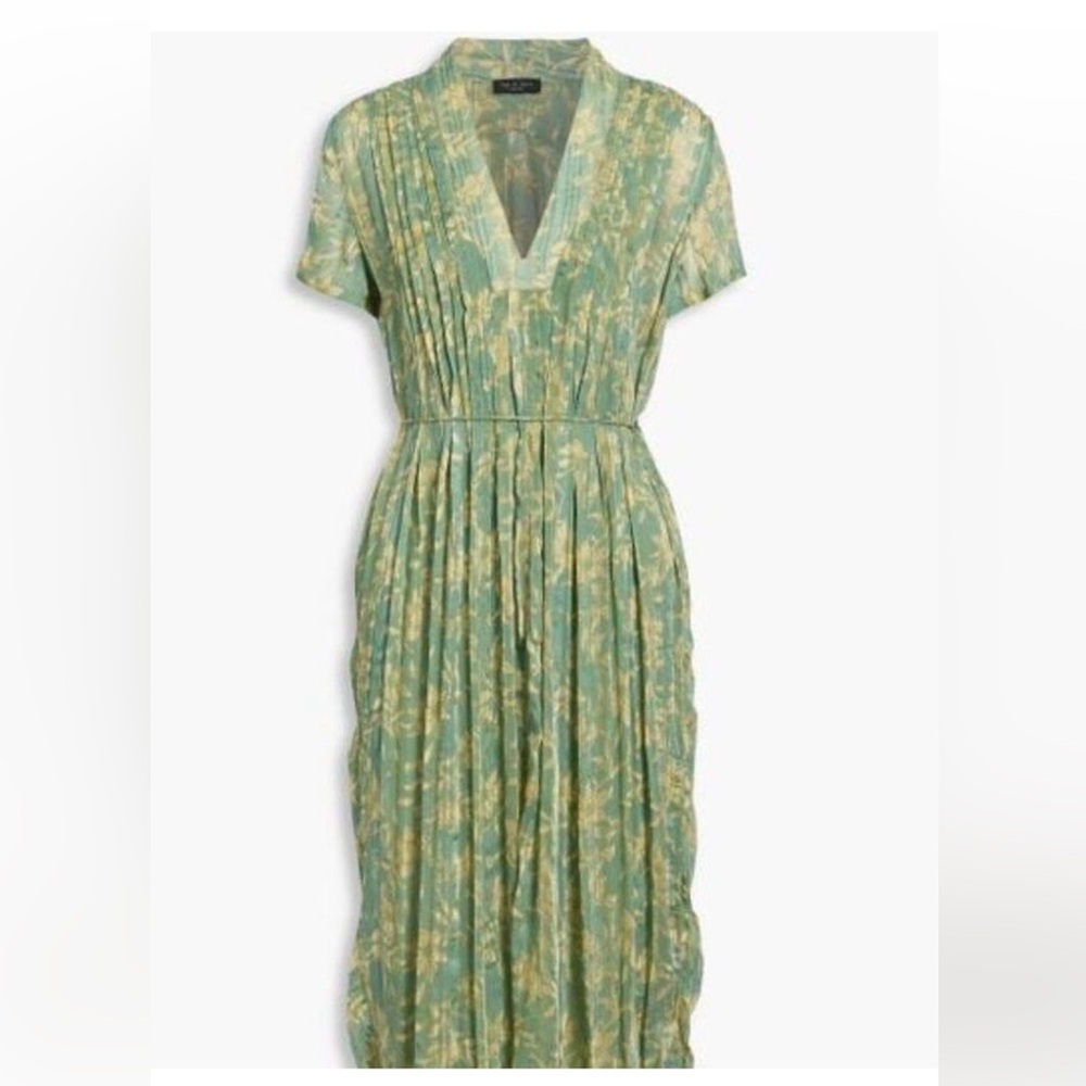 Rag & Bone Sachi Floral Midi Dress in light green